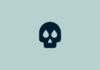 A skull with water-drop eyes.